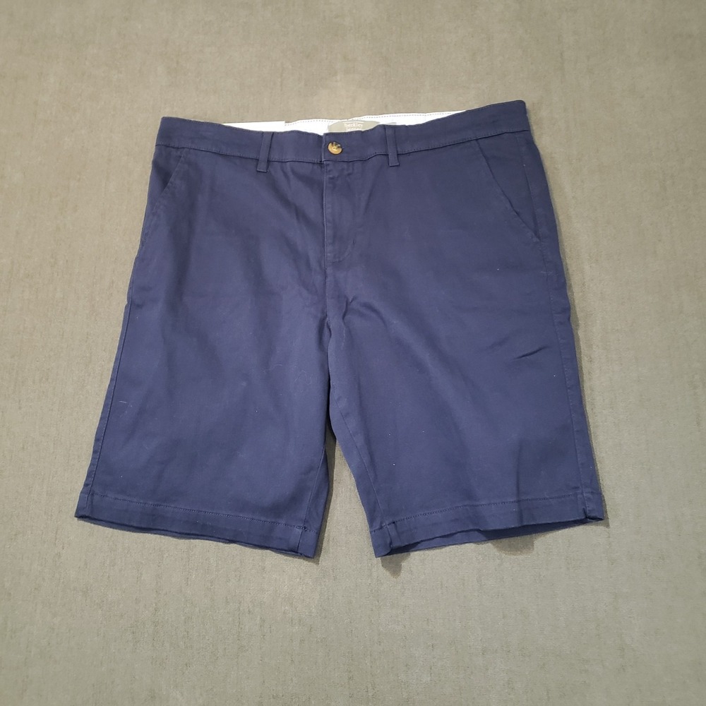Berkley Jensen Shorts Mens Size 38 Chino Flat Front‎ Navy